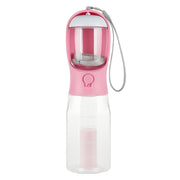 3-in-1 Portable Pet Water Bottle, Food Feeder, and Garbage Bag Dispenser
