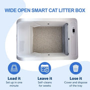 Smart Litter Box with Wide Opening