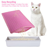 Double Layer Rice-Shaped Cat Litter Mat