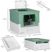 Fully Enclosed Cat Litter Box