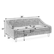 Durable Elevated Dog Sofa Bed – Modern Irregular Armrest Design, Soft & Comfortable Pet Sofa