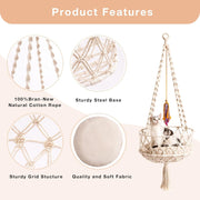 Boho Macrame Cat Swing