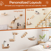 4-Piece Wall-Mounted Cat Furniture Set