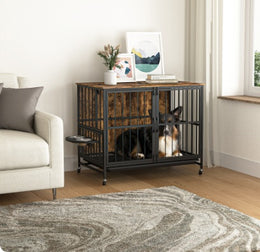 Modern Multifunctional Dog Cage Furniture with Removable Tray
