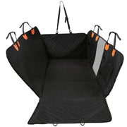 Dog Car Back Seat Cover with Mesh Window & Storage