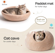 Handmade Wool Cat Cave Bed