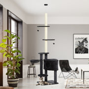 Adjustable Height Floor-To-Ceiling Vertical Cat Tree