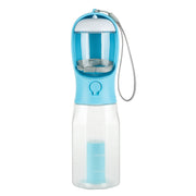 3-in-1 Portable Pet Water Bottle, Food Feeder, and Garbage Bag Dispenser