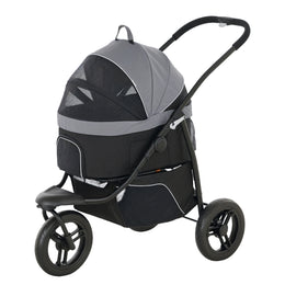 3-in-1 Pet Jogging Stroller with Detachable Carrier & Storage