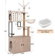 Cat Tree With Litter Box Enclosure