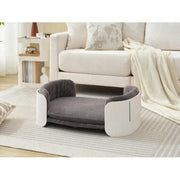 Scandinavian-Style Elevated Pet Couch Bed with Removable Mattress Cover
