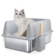 Premium Stainless Steel Cat Litter Box