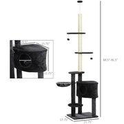 Adjustable Height Floor-To-Ceiling Vertical Cat Tree