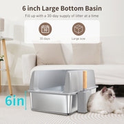 Premium Stainless Steel Cat Litter Box