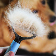 Pet Dual-Sided Grooming Brush – Deshedding, Dematting, and Fur Removal Rake Comb for Undercoat Care