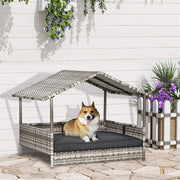 Rattan Dog Bed & Pet Sofa Tent