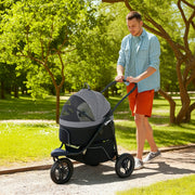 3-in-1 Pet Jogging Stroller with Detachable Carrier & Storage