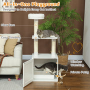 Cat Tree with Litter Box Enclosure