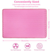 Double Layer Rice-Shaped Cat Litter Mat