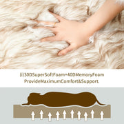 Luxury Faux Fur Memory Foam Dog Bed