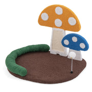 Mushroom Cat Bed with Claw Scratcher