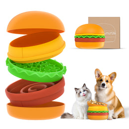 5-in-1 Hamburger Pet Bowl Set