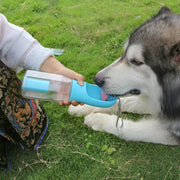 3-in-1 Portable Pet Water Bottle, Food Feeder, and Garbage Bag Dispenser