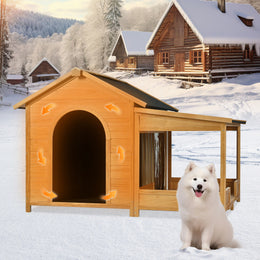 Large Outdoor Dog House with Insulated Liner