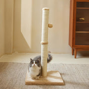 Durable Sisal Rope Cat Scratching Post with Hanging Ball Toy
