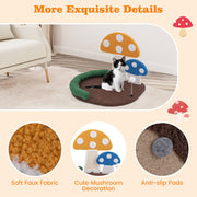 Mushroom Cat Bed with Claw Scratcher