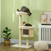 3-Level Cat Tree with Sisal Scratching Posts & Fun Play Areas