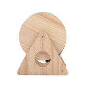 Interactive 360° Rotating Wooden Cat Scratch Post with Bell