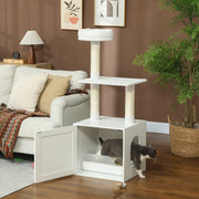 Cat Tree with Litter Box Enclosure