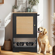 Pet Feeding Station With 1 Locker & 2 Pull-Out Dog Bowls