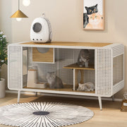 Cat House With Tempered Glass