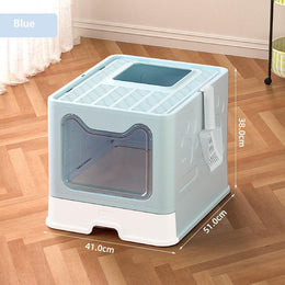 Front Entry Enclosed Extra-Large Cat Litter Box with Top Exit