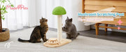 Mushroom Sisal Rope Cat Scratching Post with Interactive Ball Track