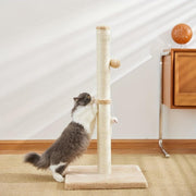 Durable Sisal Rope Cat Scratching Post with Hanging Ball Toy
