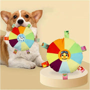Plush Dog Flying Disc & Interactive Chew Toy