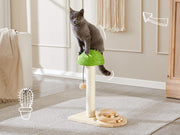 Mushroom Sisal Rope Cat Scratching Post with Interactive Ball Track