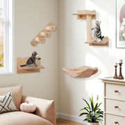 4-Piece Wall-Mounted Cat Furniture Set