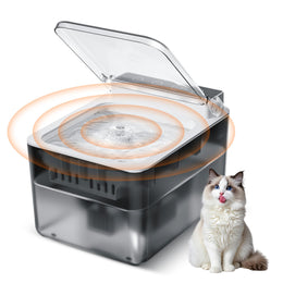 Wireless Charging Stainless Steel Cat Water Fountain