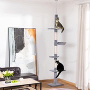 Adjustable Height Floor To Ceiling Vertical Cat Tree