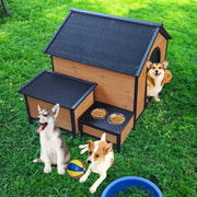 Spacious & Stylish Wooden Dog House