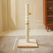 Durable Sisal Rope Cat Scratching Post with Hanging Ball Toy