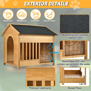 Large Wooden Dog House with Porch