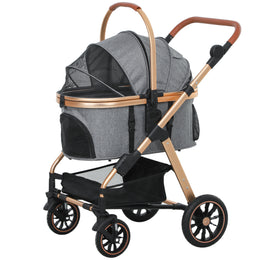 3-in-1 Dog Stroller with Detachable Cabin
