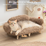 Elevated Cat Bed & Wooden Pet Sofa