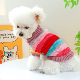 Pet Colorful Striped Sweater