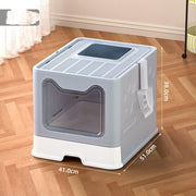 Front Entry Enclosed Extra-Large Cat Litter Box with Top Exit